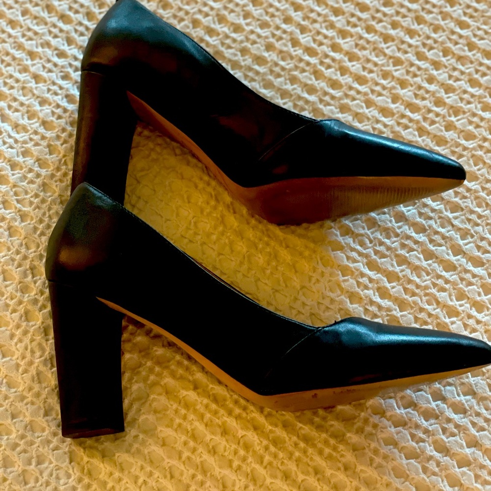 Franco Sarto black chunky pump